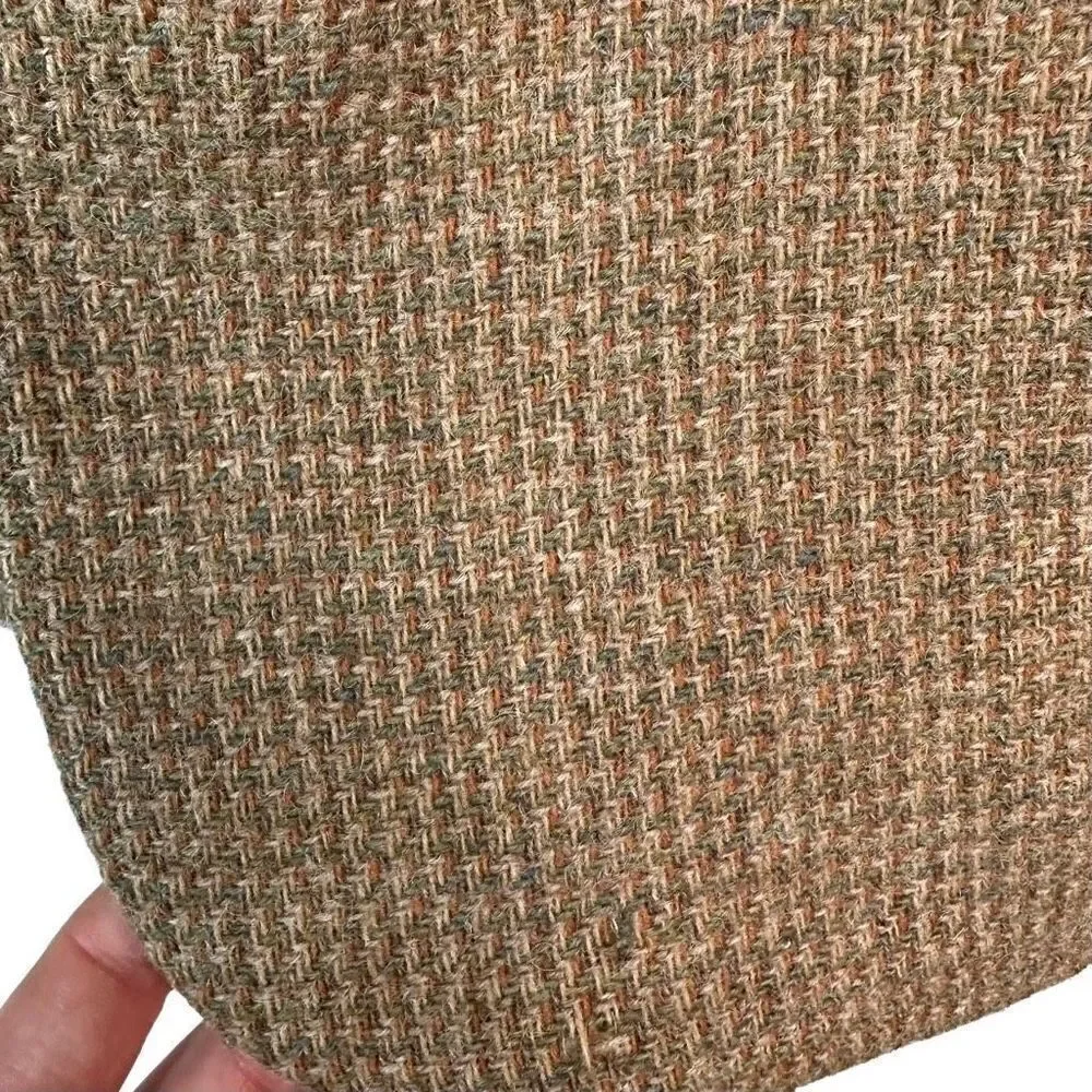 Vintage Polo Ralph Lauren Tan Wool Houndstooth Tweed Blazer Men’s 40L Union Made